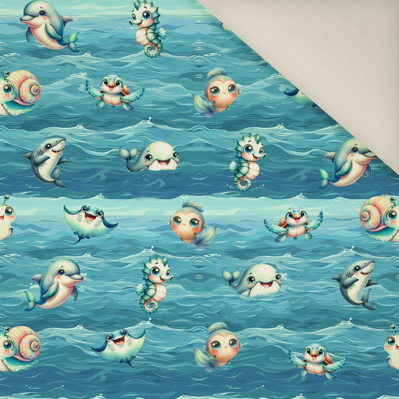 SEA ANIMALS M. 1- Polster- Velours