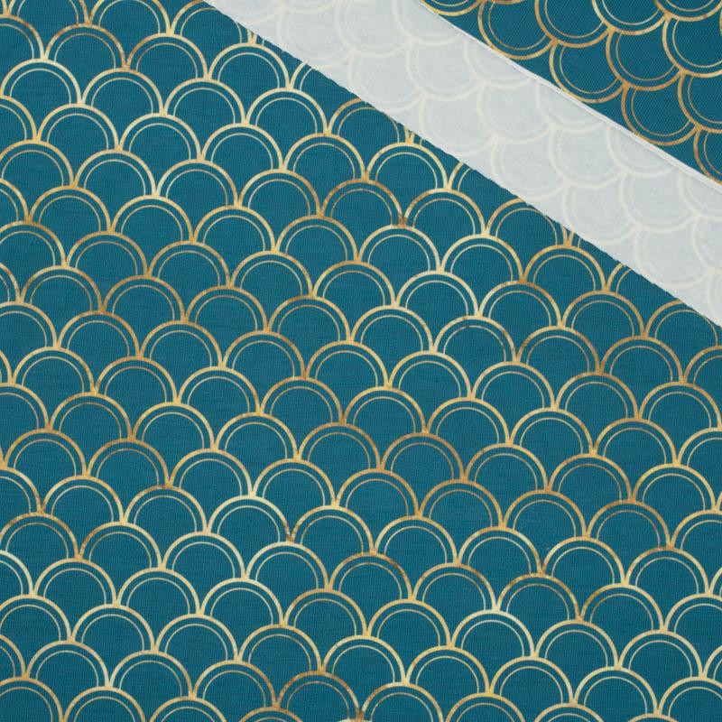 GOLDENE SCHUPPEN M.2 (GOLDENER OZEAN) / marine - bio single jerset mit Elastan Sommersweat