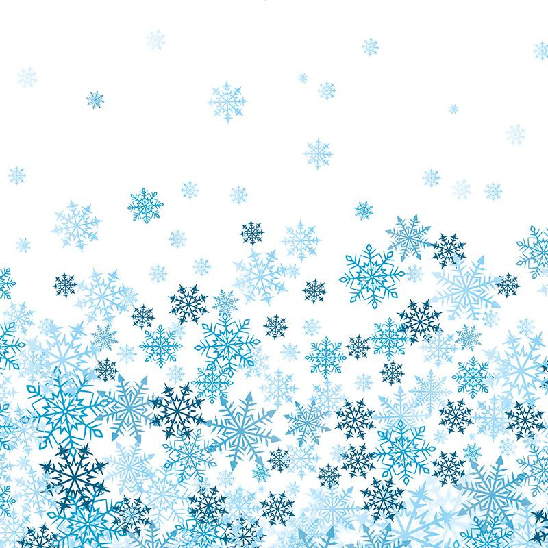 SCHNEEFLOCKEN / blau  - Panel