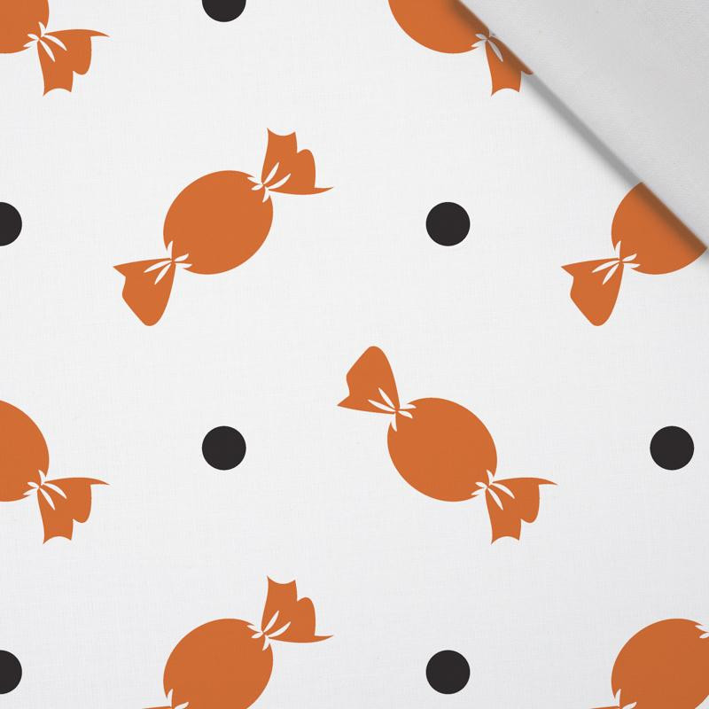 HALLOWEEN BONBONS / weiß - Baumwoll Webware