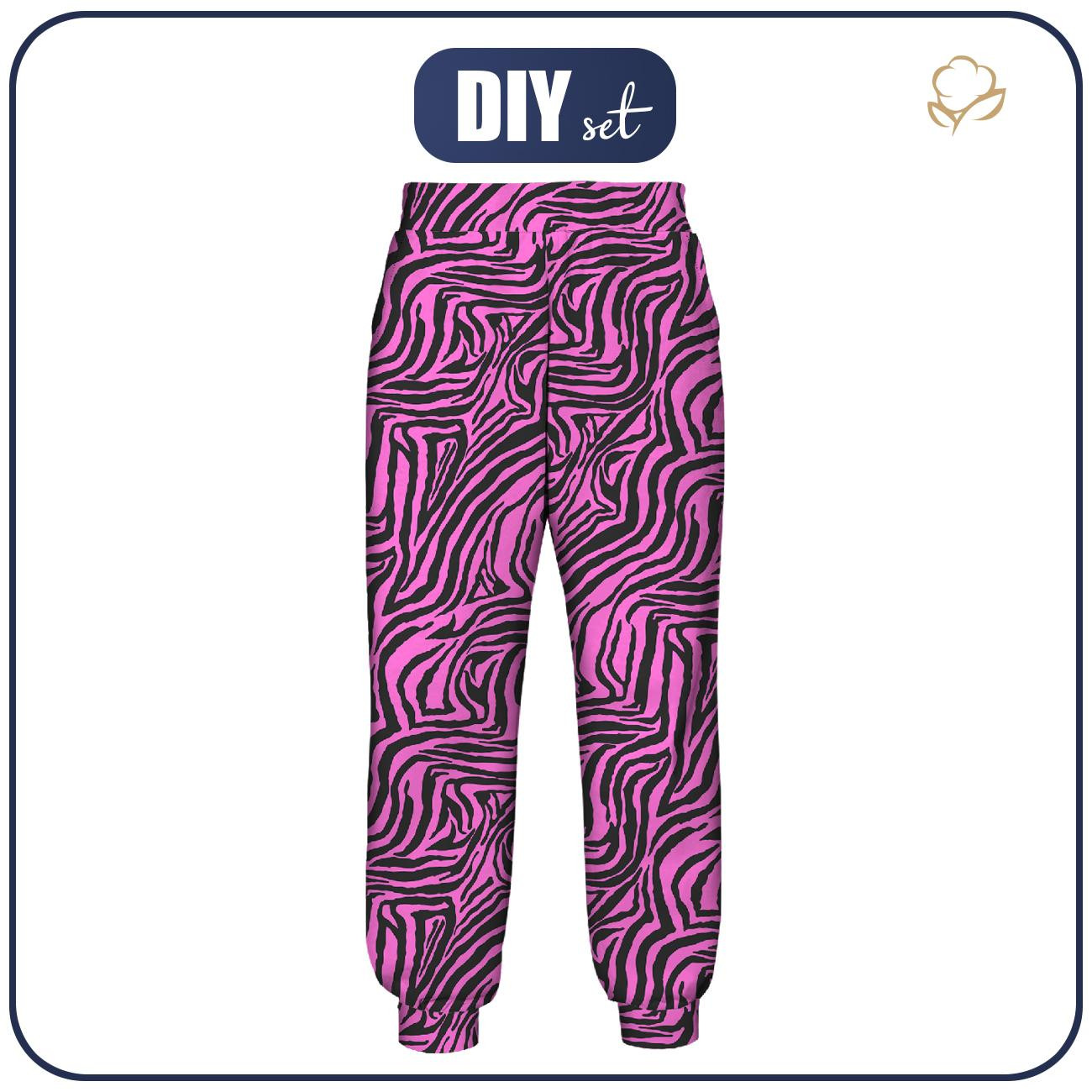 DAMEN JOGGINGHOSE (NOEMI) - NEON ZEBRA Ms. 1 - Nähset