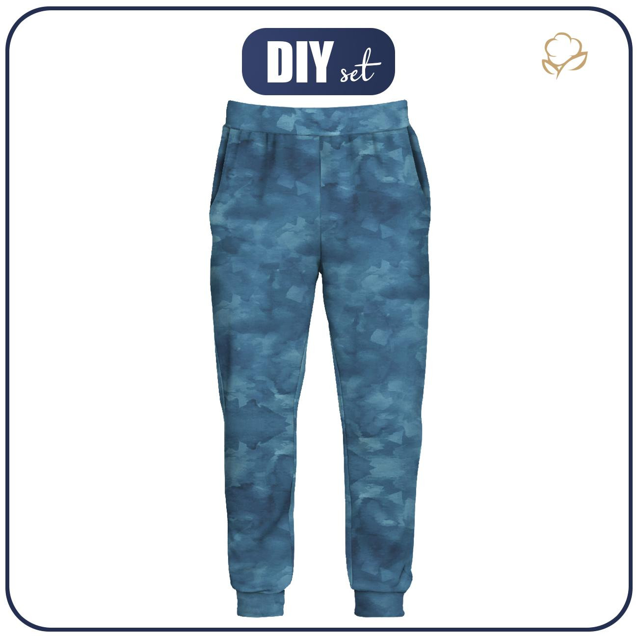 HERREN JOGGINGHOSE (GREG) - CAMOUFLAGE m. 2 / atlantic blue - Nähset