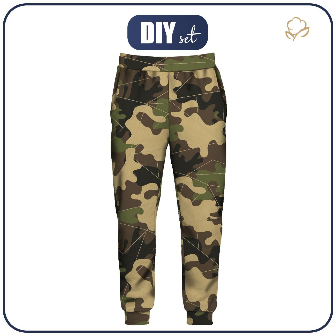 HERREN JOGGINGHOSE (GREG) - CAMOUFLAGE OLIVE - Nähset