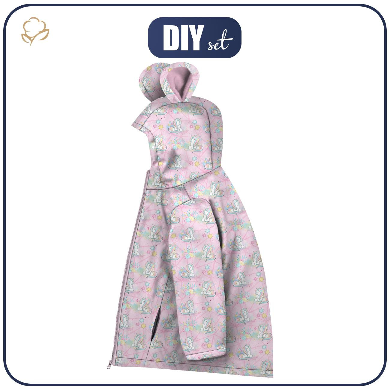 KINDERJACKE TEDDY (ZOE) - EINHÖRNER UND BLUMEN m. 2 (WUNDERLAND) - Nähset