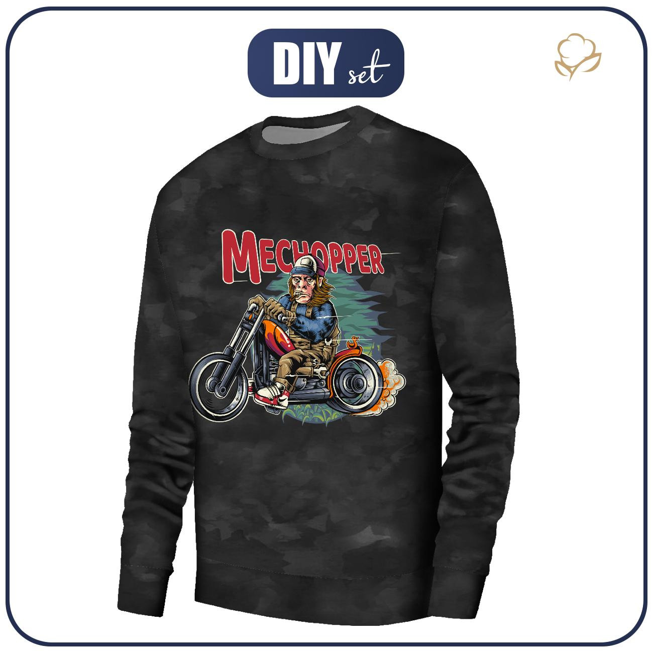 BASIC HERREN SWEATSHIRT (OREGON) - MECHOPPER - Nähset