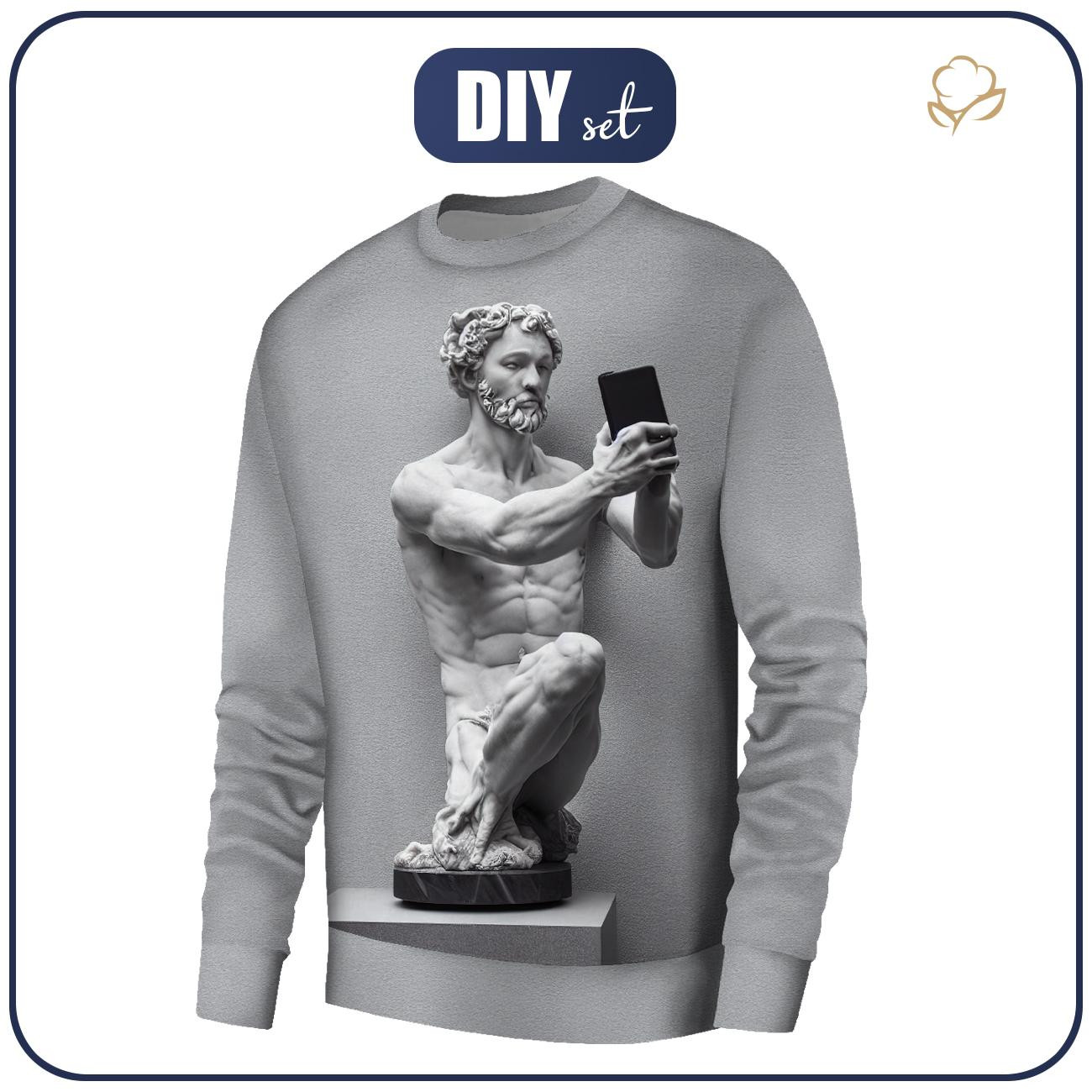 BASIC HERREN SWEATSHIRT (OREGON) - SCULPTURE'S SELFIE - Nähset