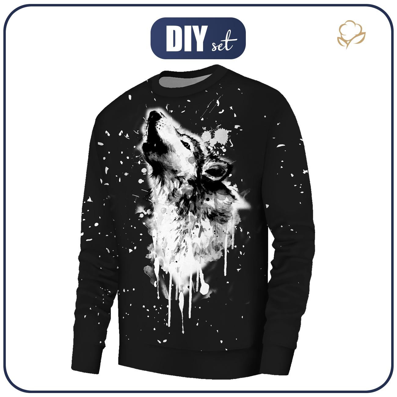 BASIC HERREN SWEATSHIRT (OREGON) - WOLF M. 3 - Nähset