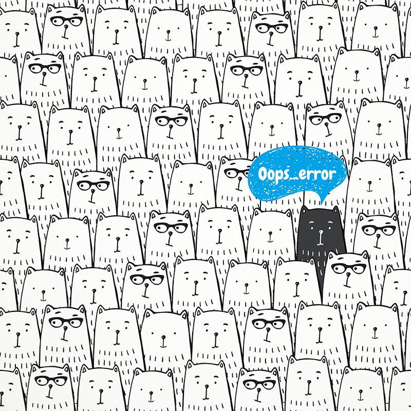 OOPS ERROR / blau - weiß -  Sommersweat