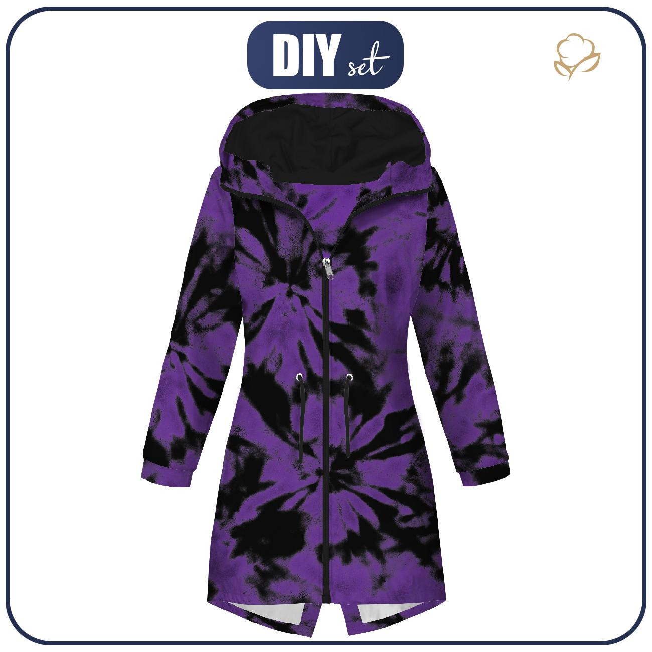 DAMENPARKA (ANNA) - VIOLETTE BATIK - Nähset