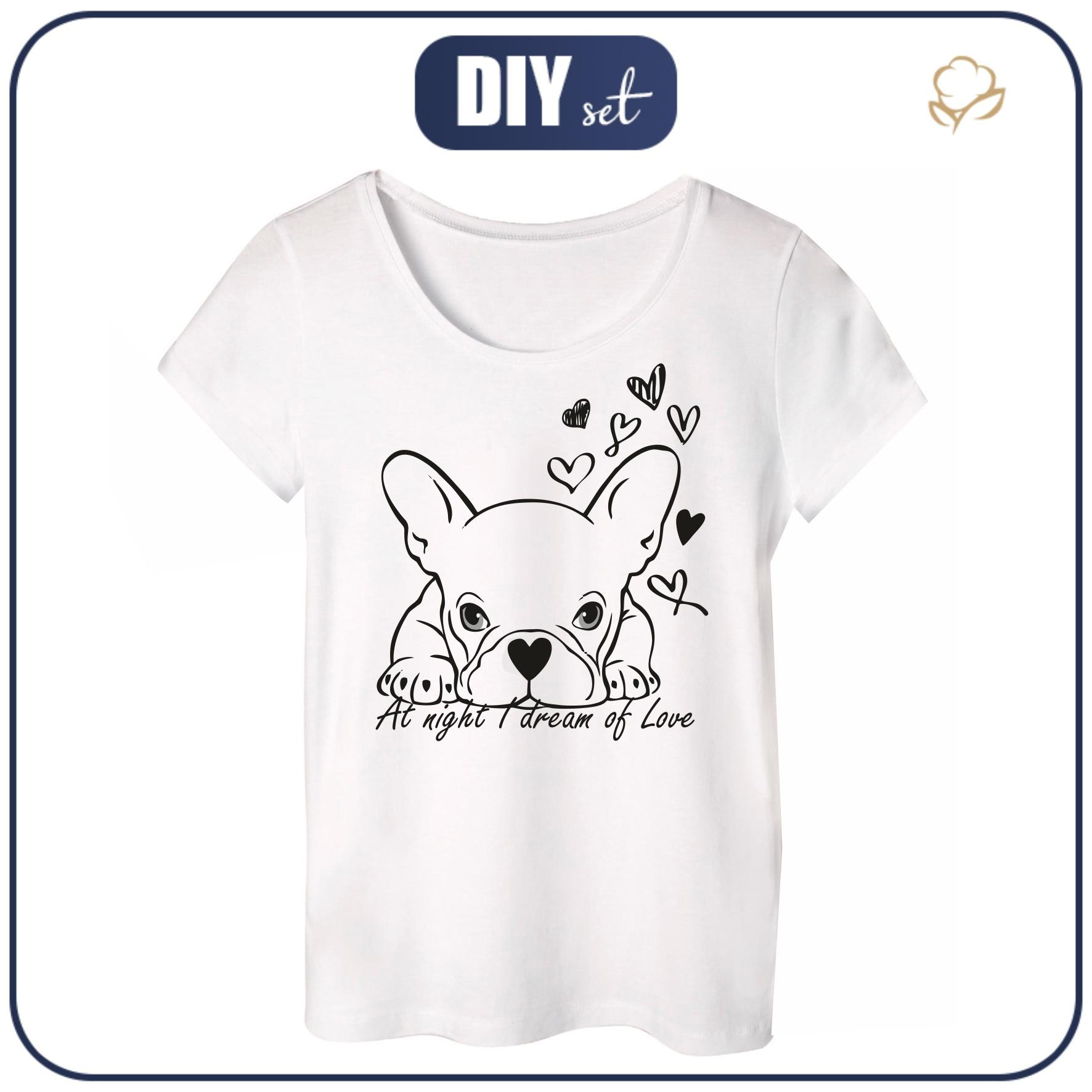 PYJAMAS-T-SHIRT "LINDA" - HUND / Kontur - Nähset