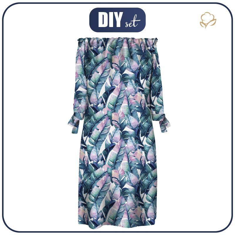 KLEID "CARMEN" - AQUARELL BLÄTTER - Nähset 