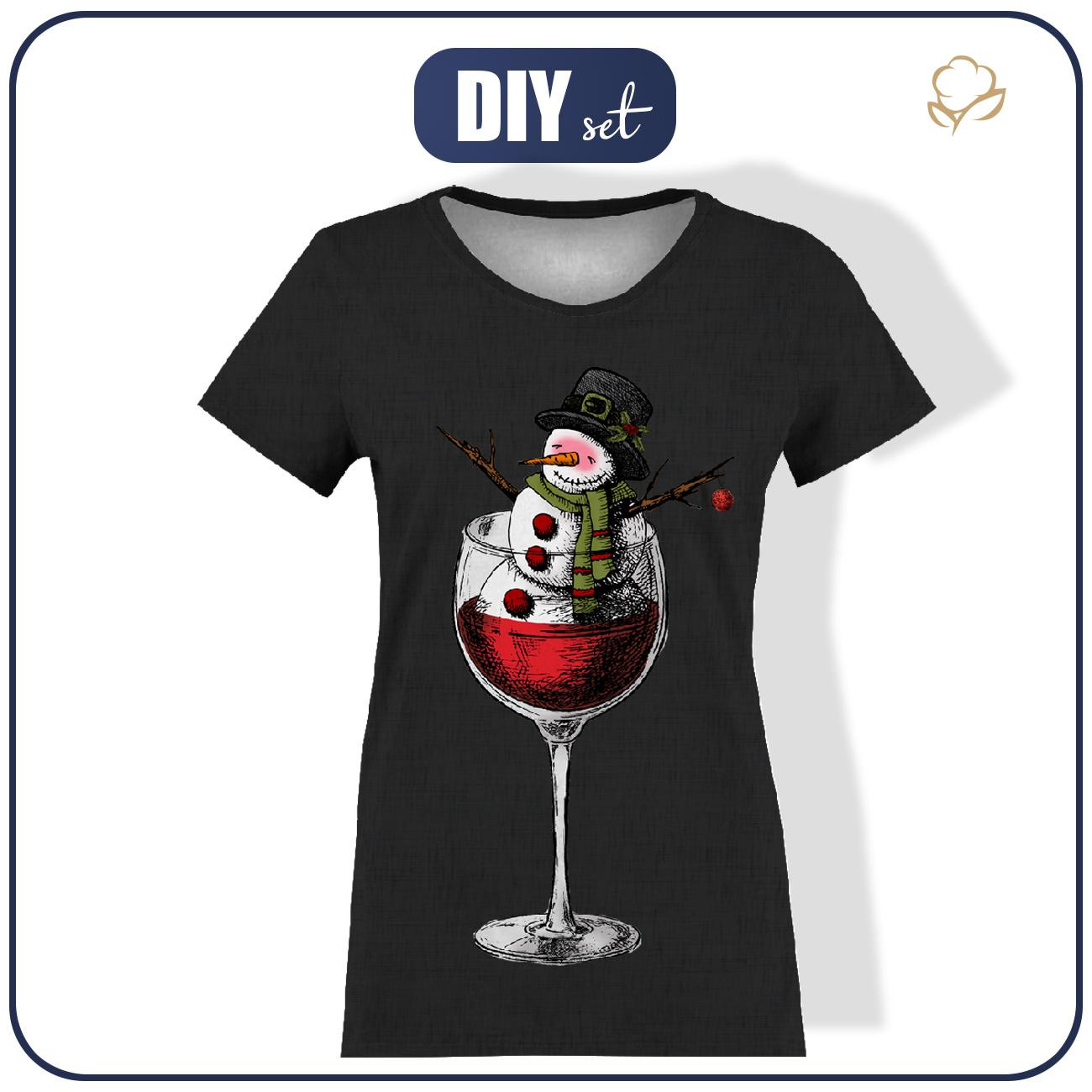 DAMEN T-SHIRT - TIPSY SNOWMAN - Nähset