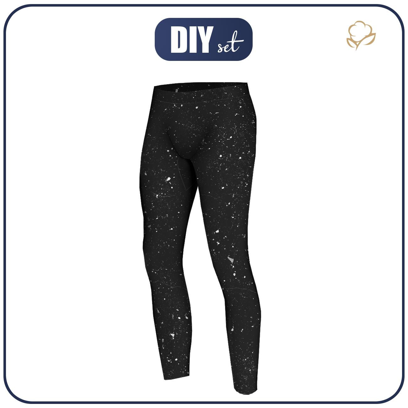 HERREN THERMO LEGGINGS (JACK) - BETON / schwarz - Nähset