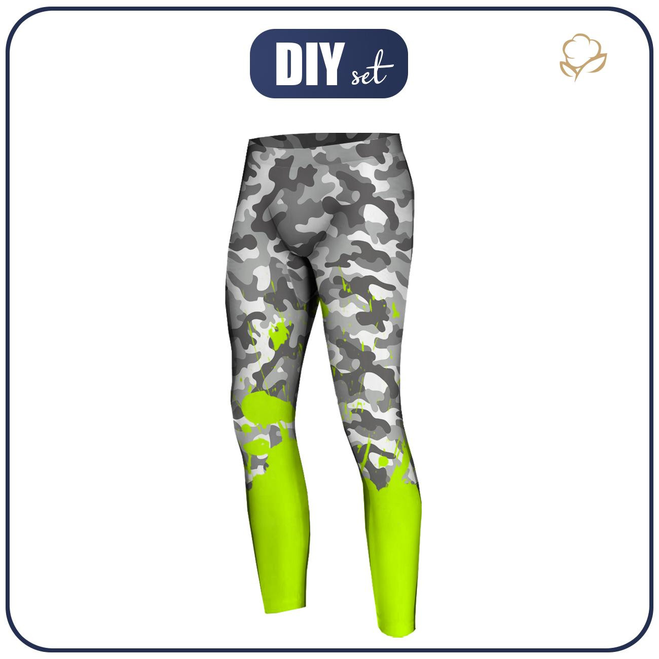 HERREN THERMO LEGGINGS (JACK) - CAMOUFLAGE HELLGRAU - Nähset