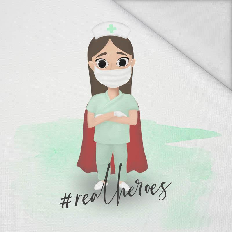 KRANKENSCHWESTER Ms. 2 (REAL HEROES) / weiß - Paneel Wasserabweisende Webware