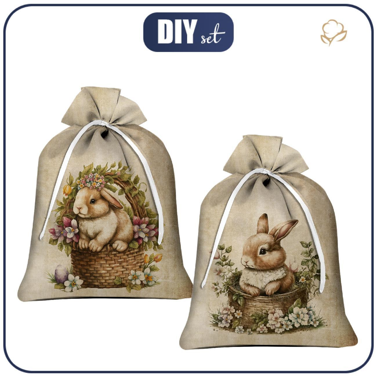 Geschenkbeutel - KANINCHEN IN KÖRBCHEN - Nähset 