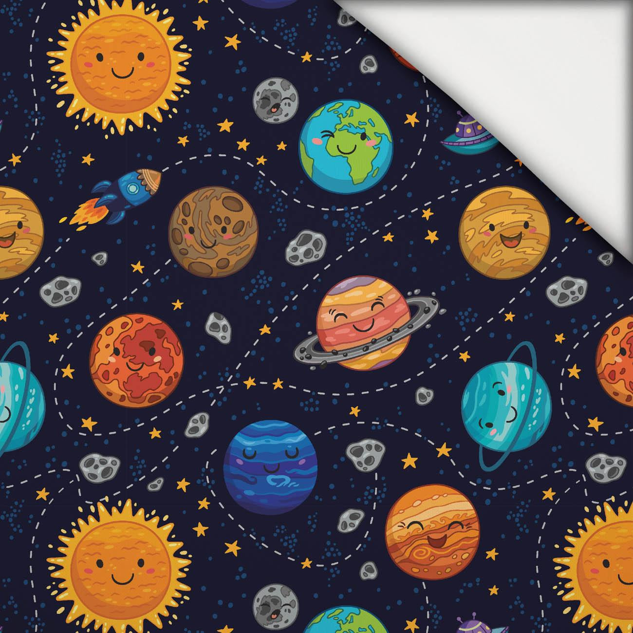 PLANETEN - leichte Maschenware angeraut