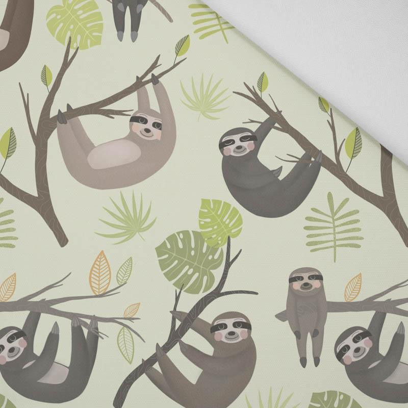 FAULTIERE / Monsteras (FAULTIERE) / pistachio - HOME DECOR PREMIUM Webware