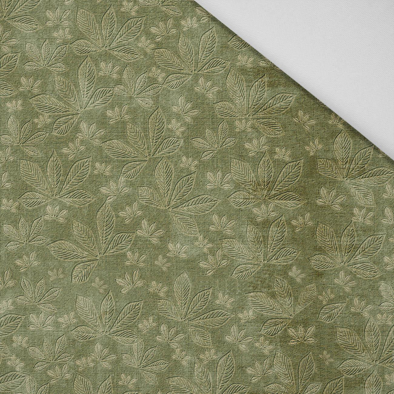 KASTANIENBLÄTTER Ms. 2 / grün (HERBSTFARBEN) - HOME DECOR PREMIUM Webware