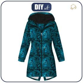 DAMENPARKA (ANNA) - SPITZEN SCHMETTERLINGE / blau - Softshell L