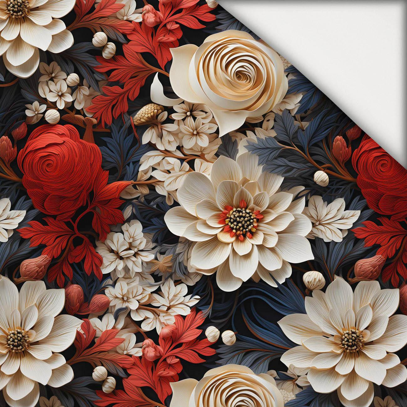VIBRANT FLOWERS PAT. 1 - leichte Maschenware angeraut