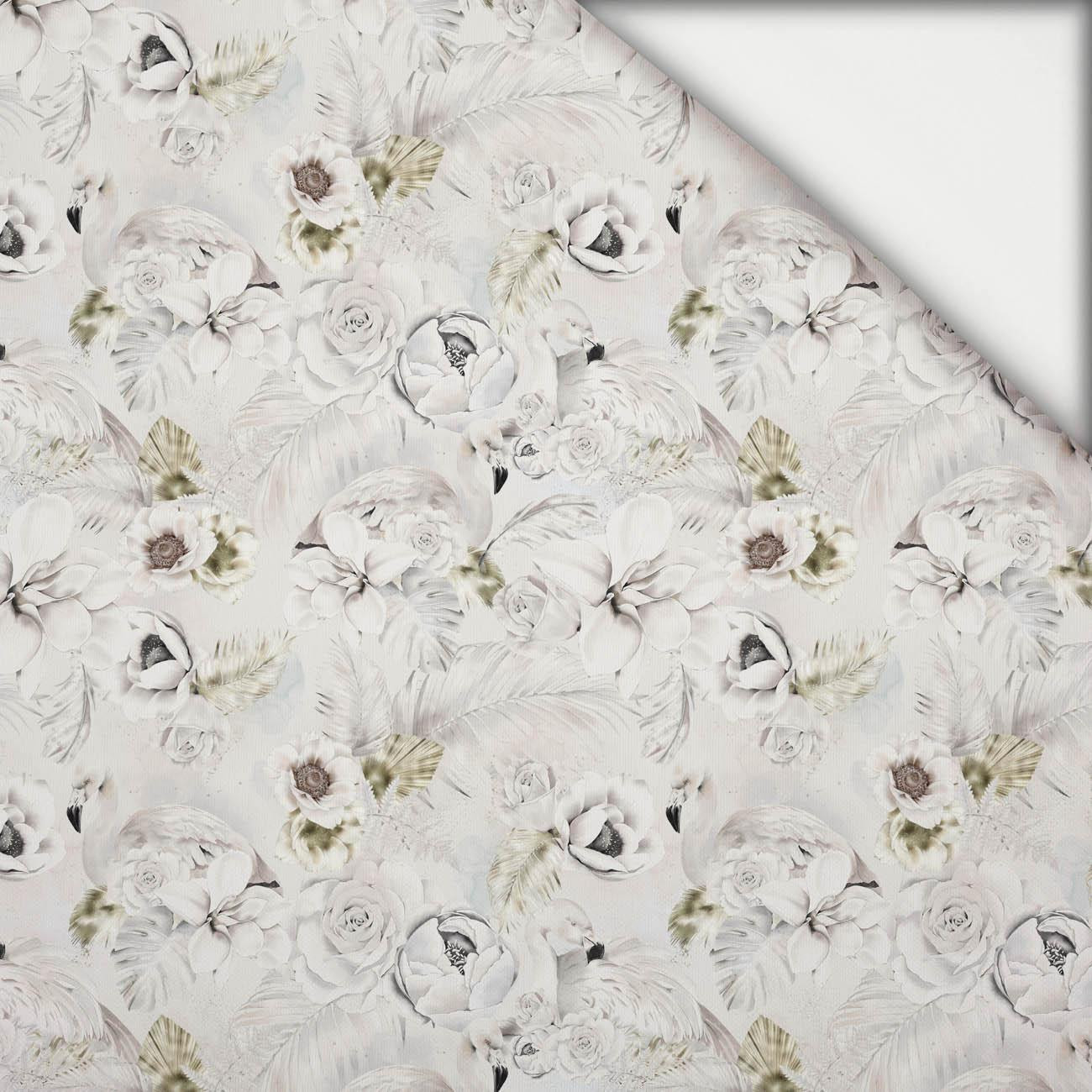 WHITE FLOWERS Ms. 1 - leichte Maschenware angeraut