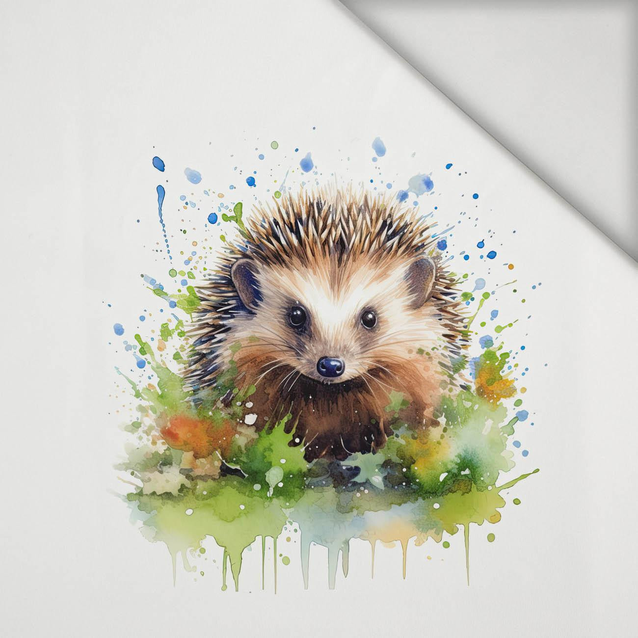 WATERCOLOR HEDGEHOG - Paneel (75cm x 80cm) Lycra 300g