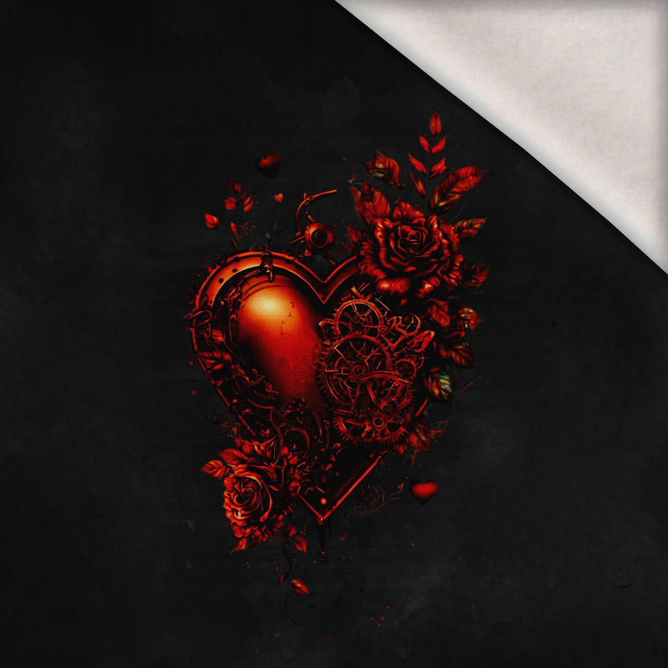 STEAMPUNK HEART - Paneel (75cm x 80cm) Wintersweat angeraut mit Elastan ITY STEAMPUNK HEART - Paneel (75cm x 80cm) Wintersweat angeraut mit Elastan ITY
