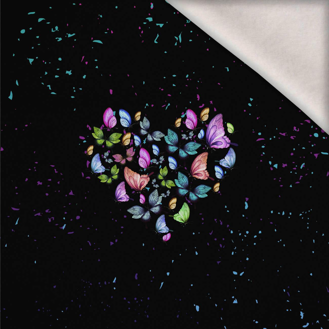 HEART / Schmetterlinge - Paneel (60cm x 50cm) Wintersweat angeraut mit Elastan ITY HEART / Schmetterlinge - Paneel (60cm x 50cm) Wintersweat angeraut mit Elastan ITY