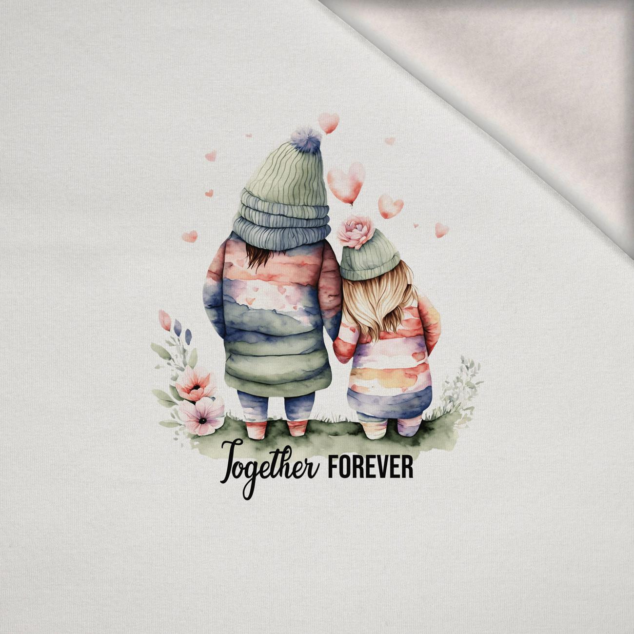 TOGETHER FOREVER - Paneel (60cm x 50cm) Wintersweat angeraut mit Elastan ITY