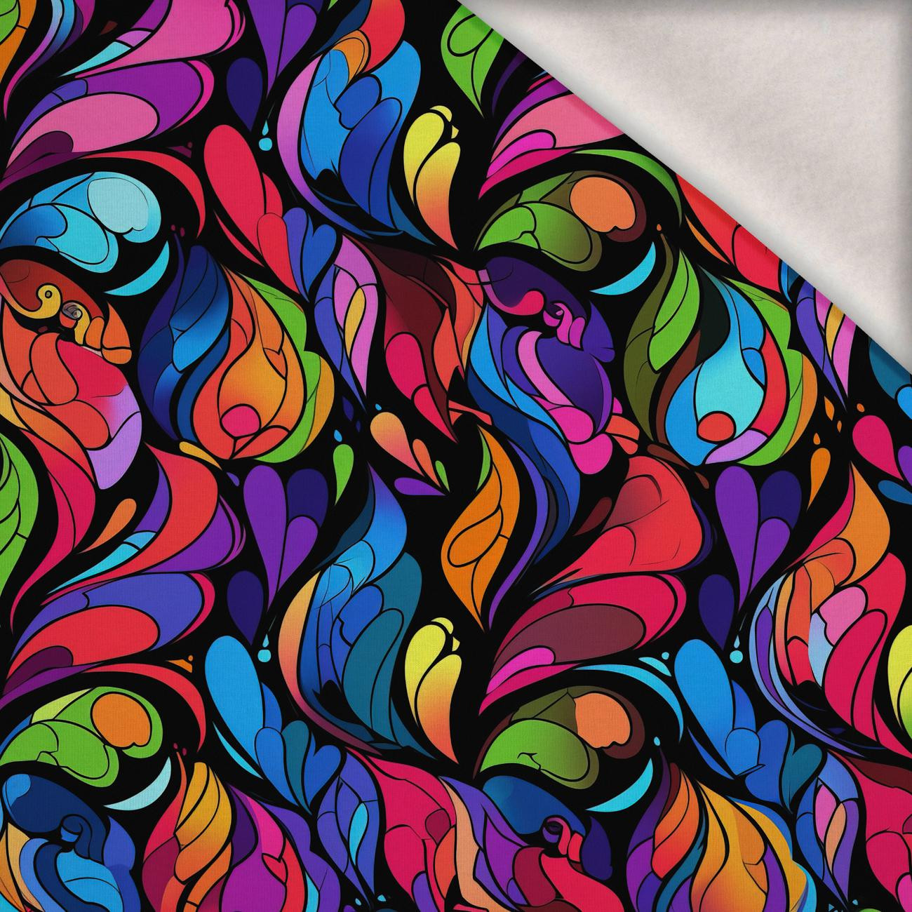 COLORFUL ABSTRACT - Wintersweat angeraut mit Elastan ITY COLORFUL ABSTRACT - Wintersweat angeraut mit Elastan ITY