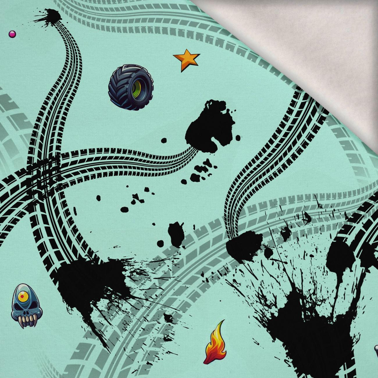 TIRE MARKS M. 3 - Wintersweat angeraut mit Elastan ITY