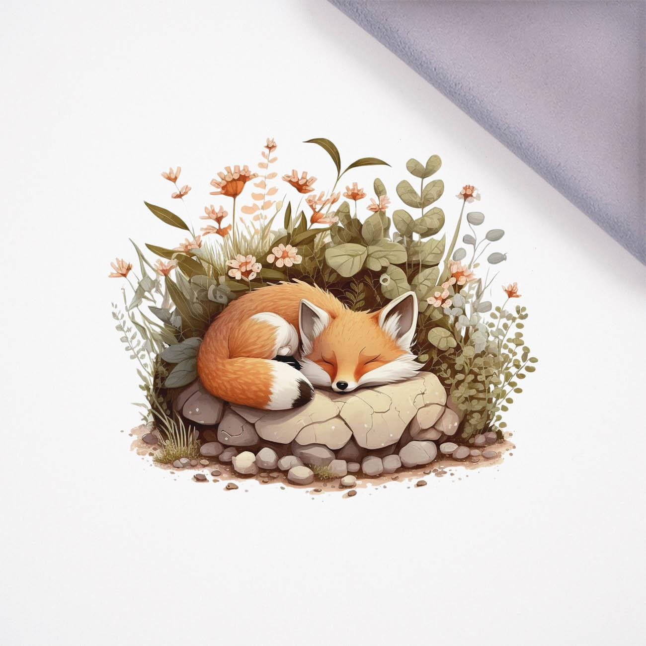 SLEEPING FOX - Panel, Softshell (60cm x 50cm)