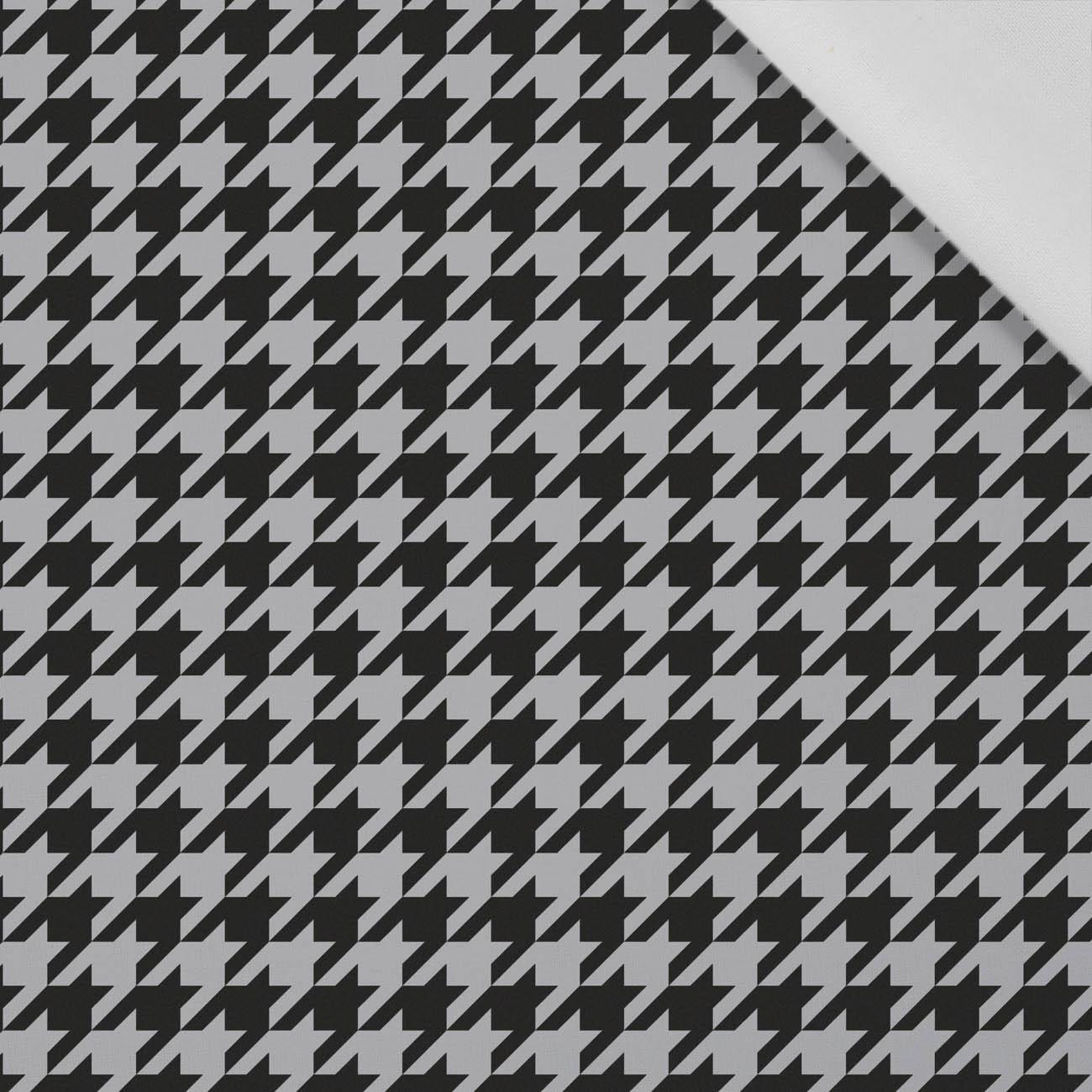 SCHWARZER HAHNENTRITT / grau - Baumwoll Webware