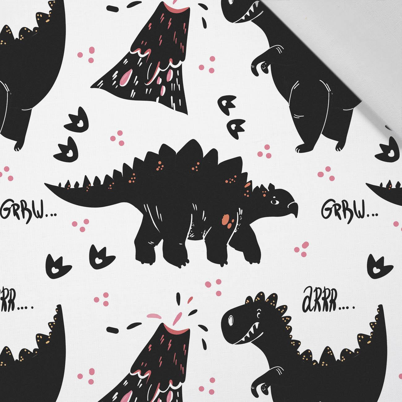 SCHWARZER DINOSAURIER / ARR - Baumwoll Webware