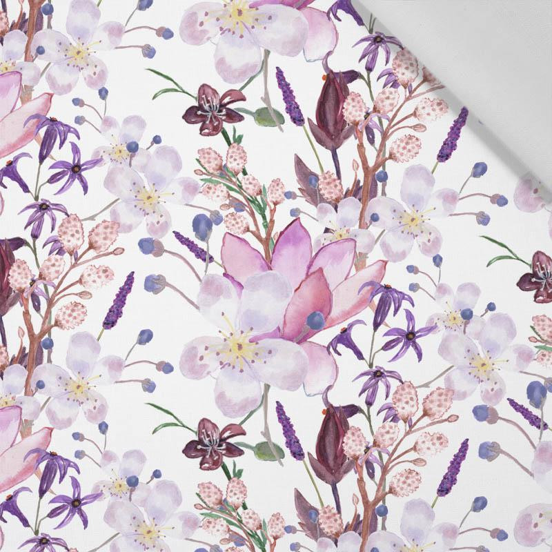 APFELBLÜTE UND MAGNOLIEN MS. 1 (BLÜHENDE WIESE) - Baumwoll Webware
