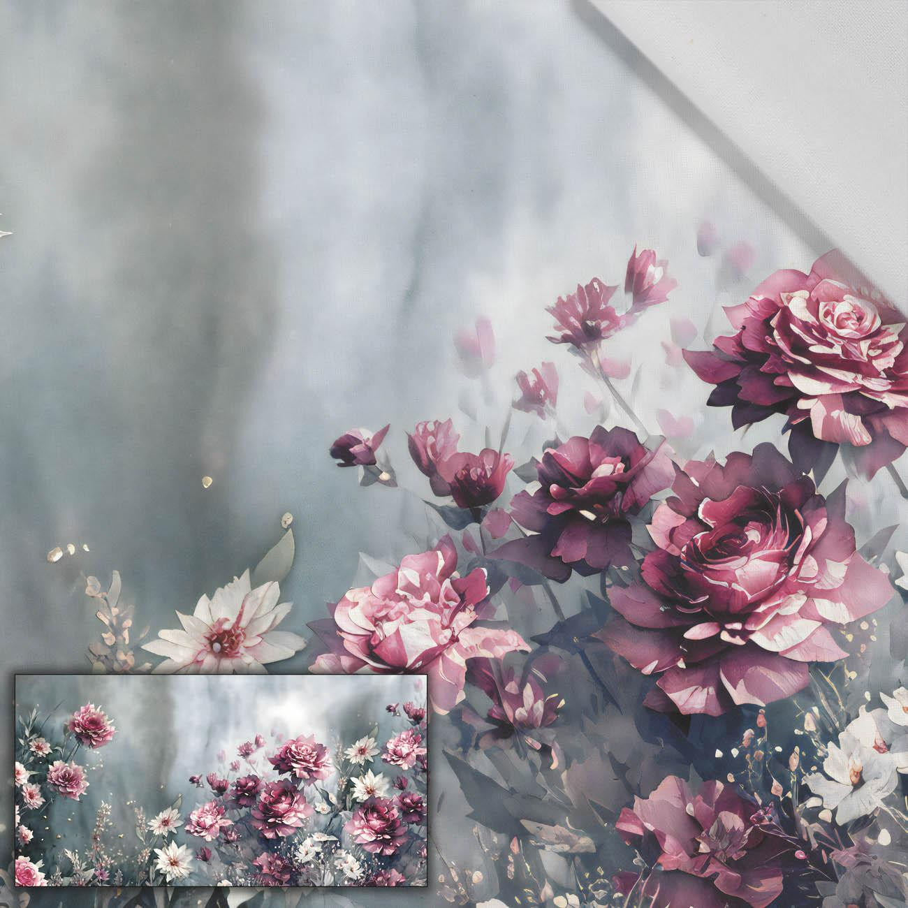 VINTAGE FLOWERS Ms. 4 - Paneel (80cm x 155cm)  Baumwoll Webware