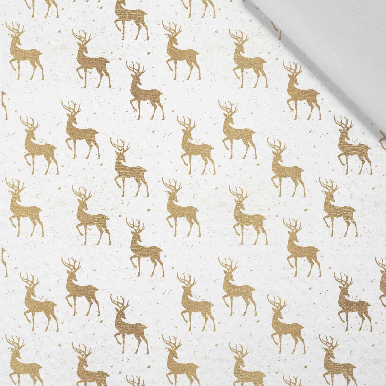 GOLDENE HIRSCHE m. 2 (WEIßE WEIHNACHTEN) - Baumwoll Webware