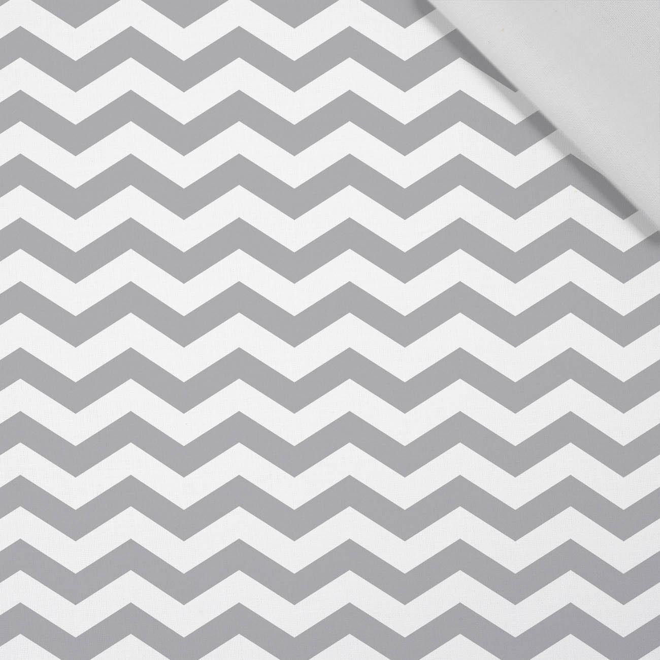 ZICKZACK / grau - Baumwoll Webware