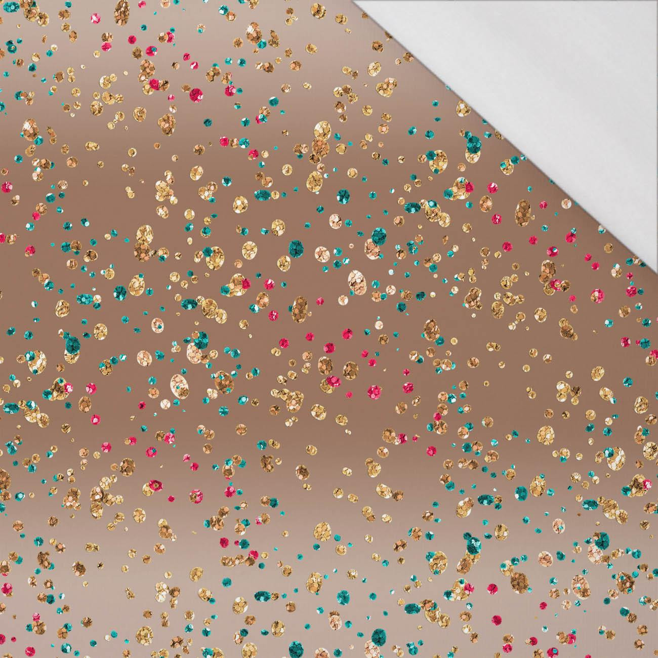 50cm GLITTER MIX (GLITTER HERBST) - bio single jerset mit Elastan Sommersweat
