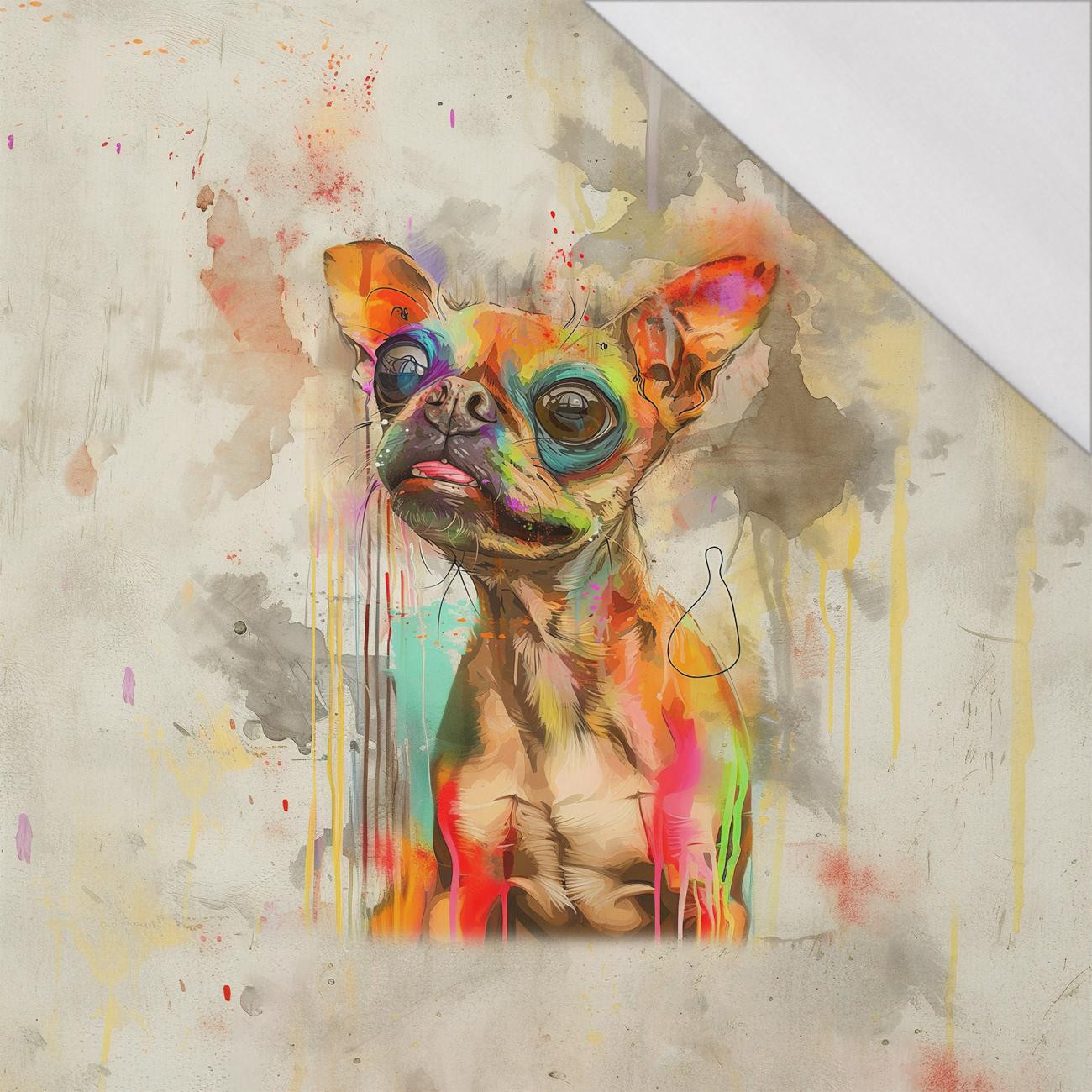 CRAZY LITTLE DOG - Panel (75cm x 80cm) SINGLE JERSEY PANEL