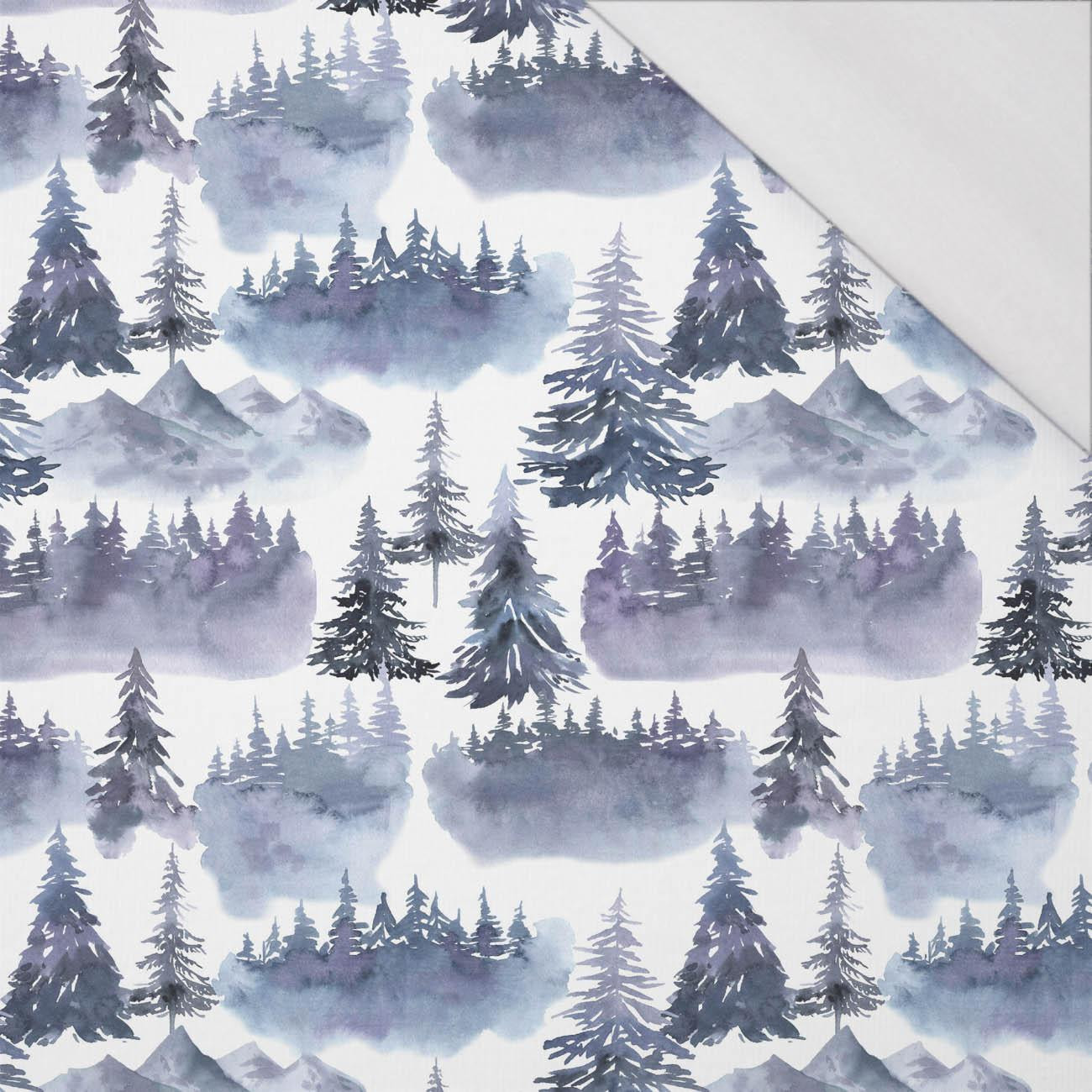 WALDLANDSCHAFT (GEMALTER WALD) - bio single jerset mit Elastan Sommersweat