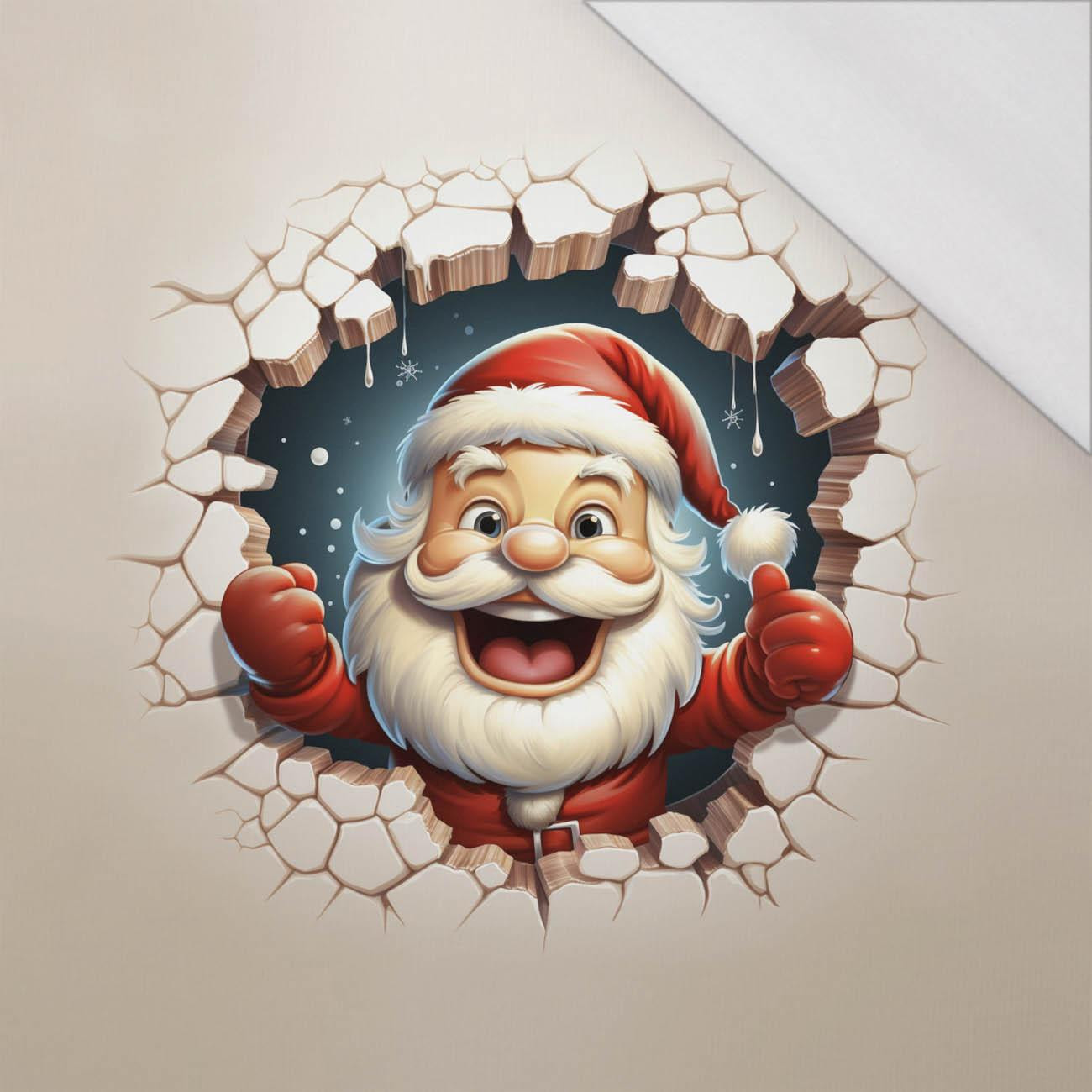 HAPPY SANTA - Paneel (60cm x 50cm) SINGLE JERSEY 