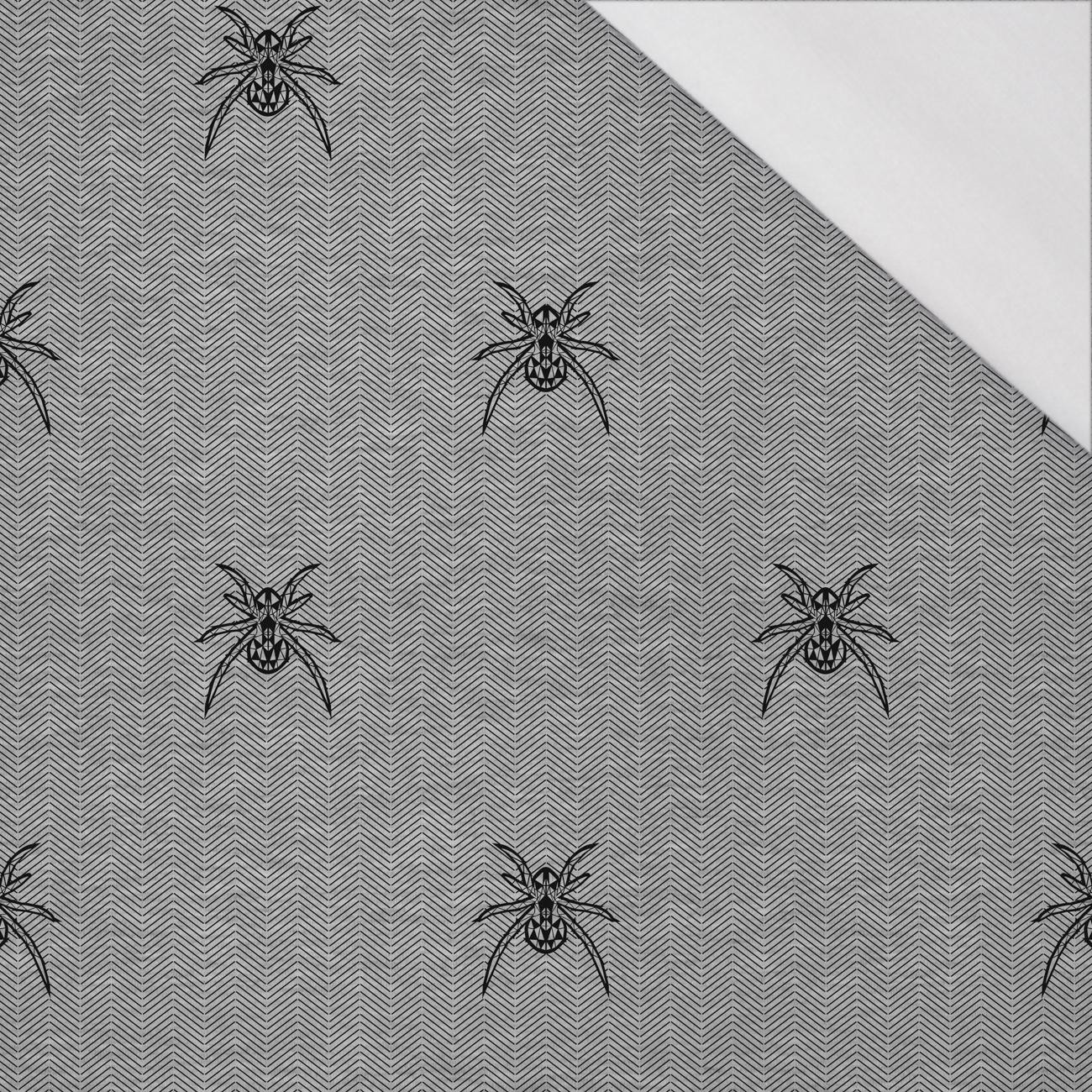 SPINNE / NACHT RUF / grau - Single Jersey