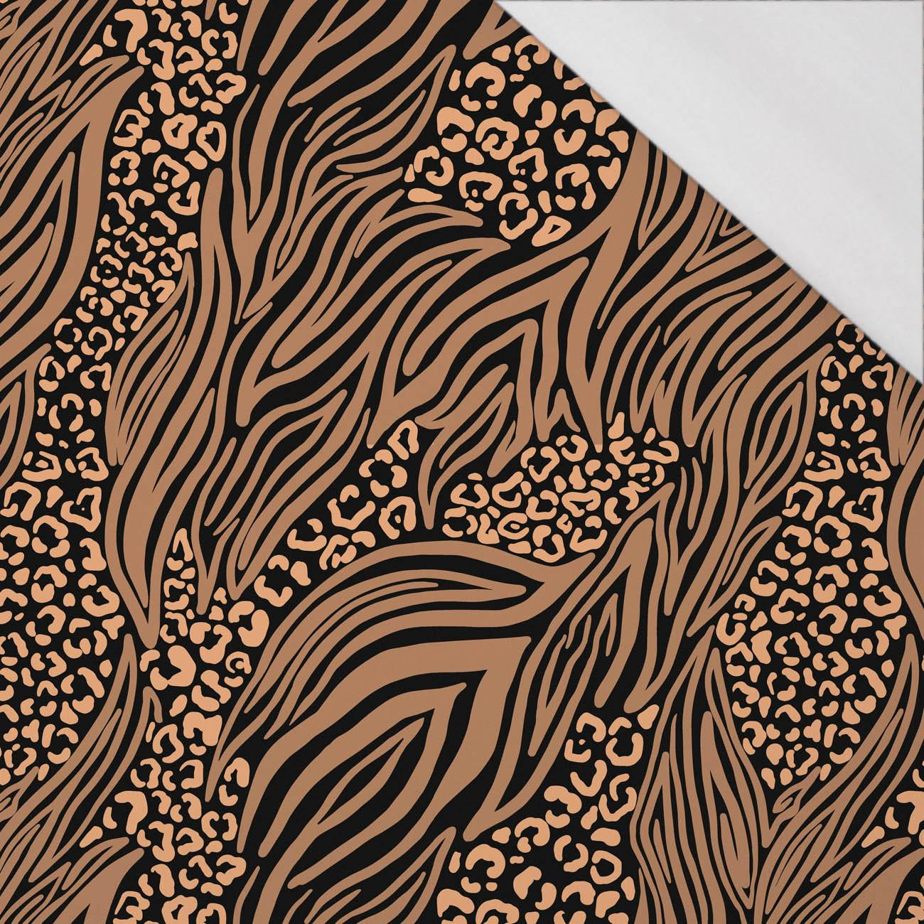 ANIMALS MIX / karamell - bio single jerset mit Elastan Sommersweat