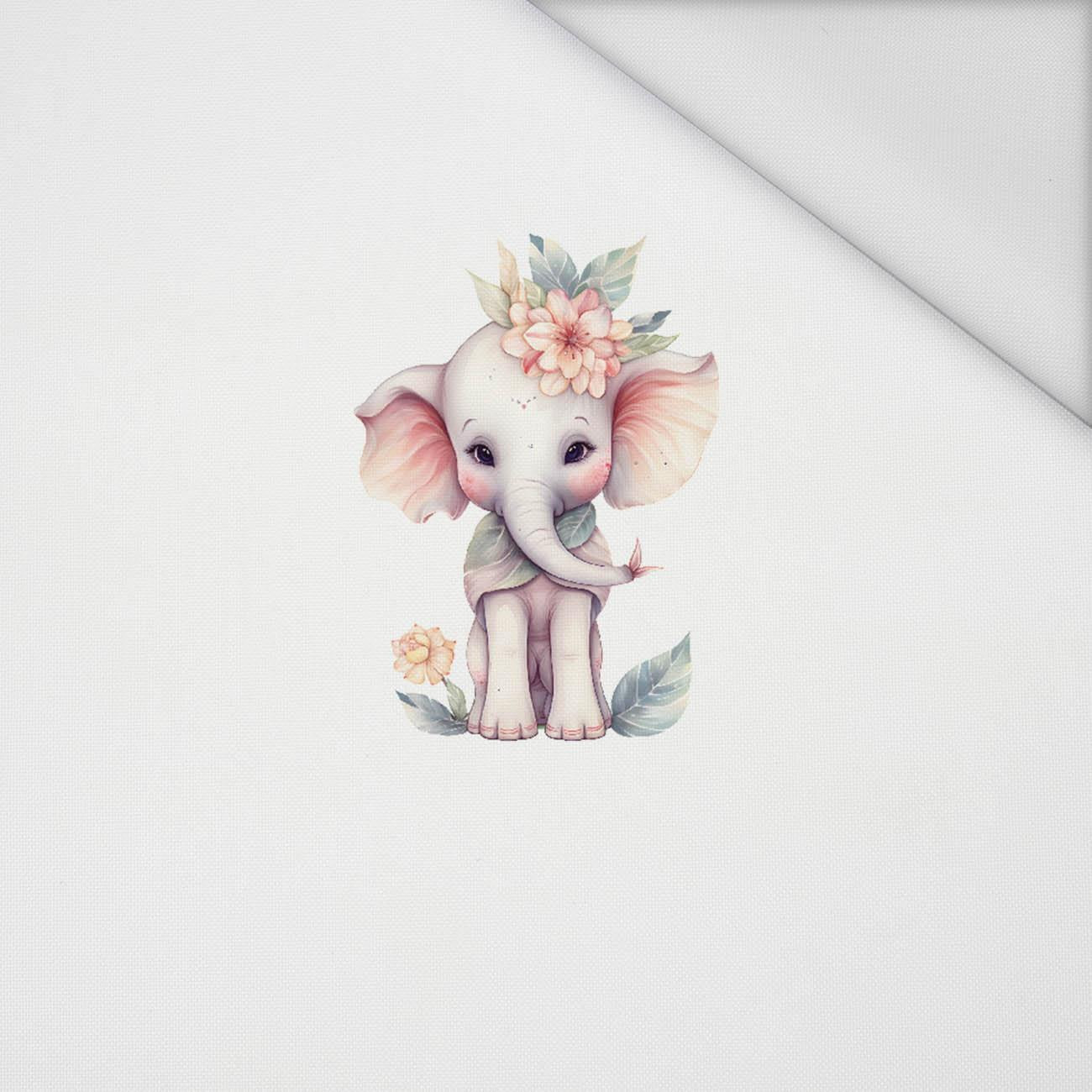 BABY ELEPHANT - Paneel (75cm x 80cm) Wasserabweisende Webware