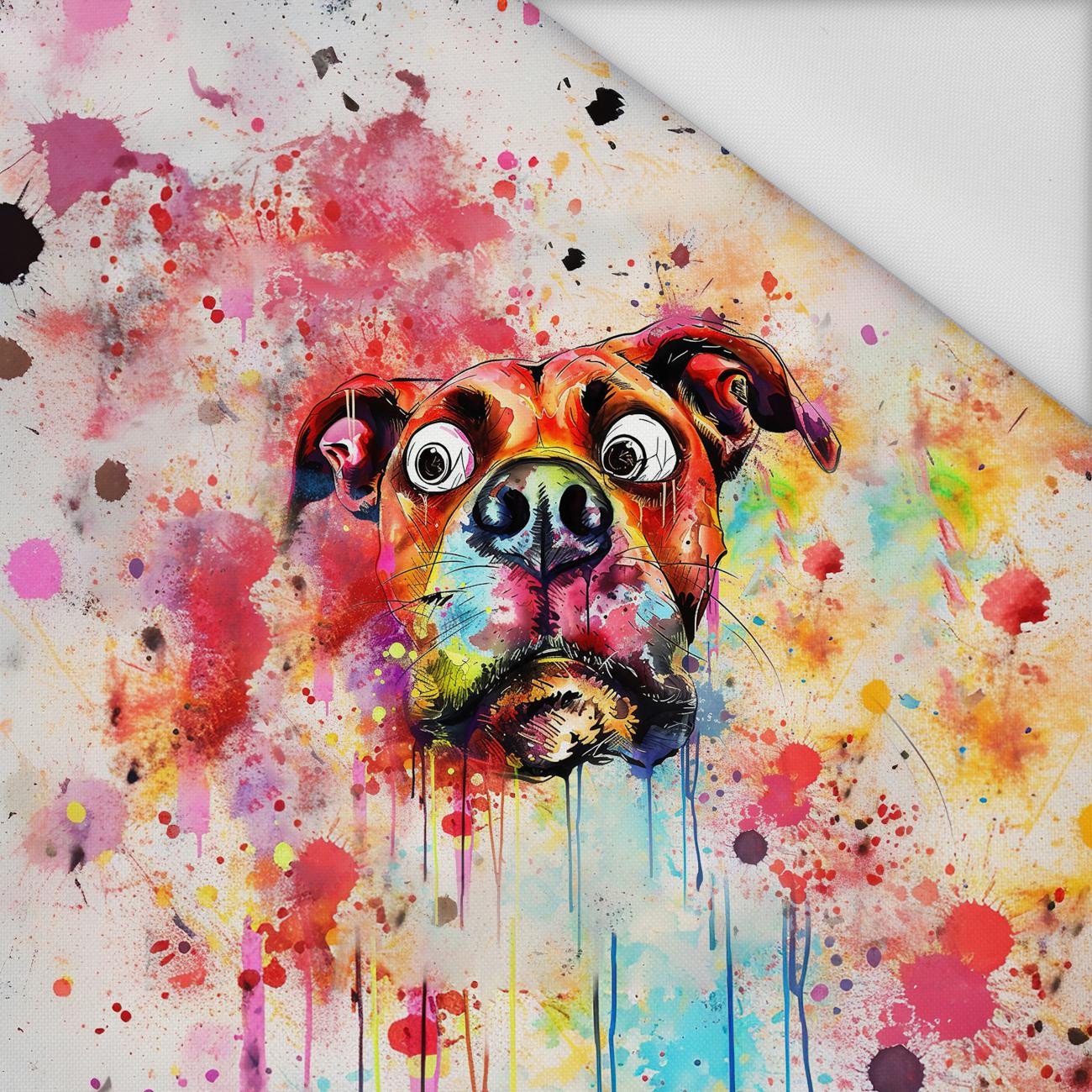 CRAZY DOG - Paneel (60cm x 50cm) Wasserabweisende Webware