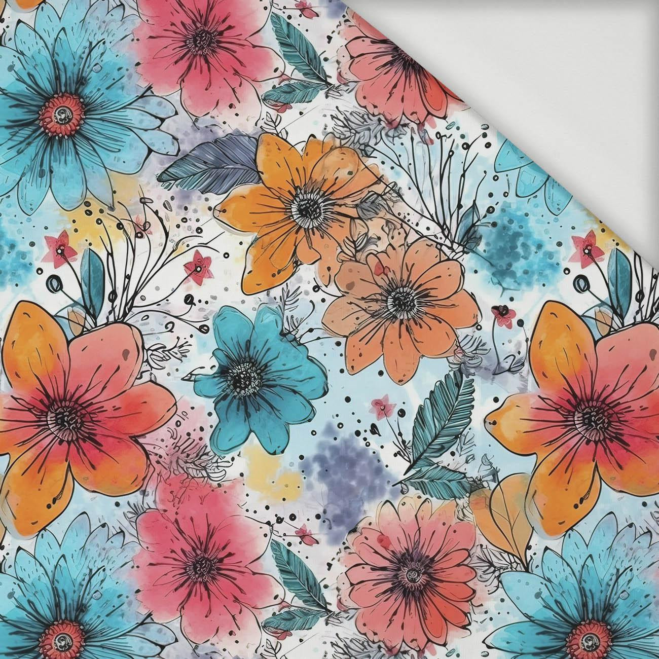 AQUARELL BLUMEN Ms. 5 - Viskose Jersey