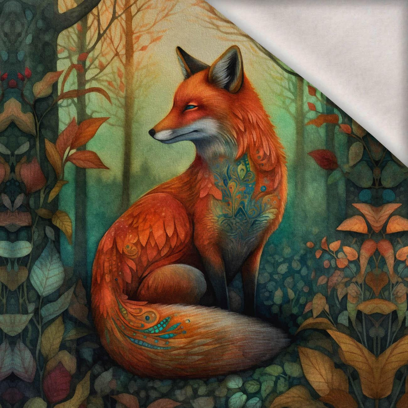 BOHO FOX - Paneel (75cm x 80cm) Wintersweat angeraut mit Elastan ITY BOHO FOX - Paneel (75cm x 80cm) Wintersweat angeraut mit Elastan ITY