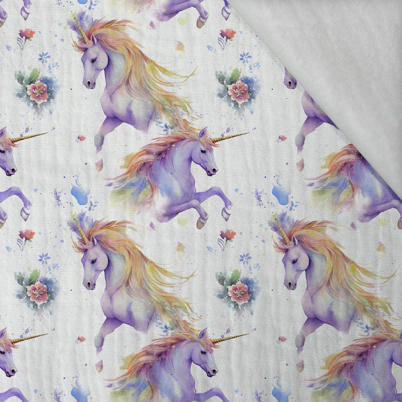 FAIRY WORLD wz.14 (UNICORN) - Baumwoll Musselin